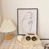 Estilo Ins Estilo Nórdico Pintura Decorativa Retro Abstracta de Líneas Pintura Colgante Marco de Fotos de Escritorio Adornos de Pintura Pintura Colgante Fondo para Fotografía