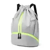 Mochila de baloncesto para comercio exterior transfronterizo con bolsillo de cordón, compartimento separado para zapatos, bolsa de natación, personalizable con patrón y logotipo, mochila deportiva para hombre