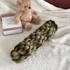 Almohada Nórdica Tejida a Mano para Mesita de Noche, Decoración para Sofá de Sala de Estar, Almohada Retorcida para Cama, Cojín Decorativo para Sofá de Terciopelo Dorado