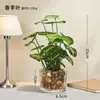Planta verde creativa trébol de cuatro hojas planta artificial en maceta decoración del hogar escritorio de oficina planta artificial llamativa bonsái