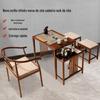 Nova Mesa de Chá e Conjunto de Cadeiras Estilo Chinês Mesa de Chá em Madeira Maciça Mesa de Chá Nogueira Preta Zen Mesa de Chá para Sala de Estar Escritório Sala de Chá Conjunto de Mesa de Chá