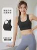 Ropa interior deportiva de alta resistencia con hebilla ajustable de tiburón europeo y americano para correr, fitness, yoga, moldea el pecho grande y el pecho pequeño.