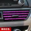Tira decorativa de salida de aire acondicionado para coche, clip creativo, suministros interiores modificados, tira brillante electrochapada en forma de U, color universal