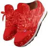 Zapatillas Mujer 2021 Nuevas Plataforma Lentejuelas Zapatos Combinación de Colores Transpirables Pedrería Plataforma Zapatillas Mujer Talla Grande Comercio Exterior