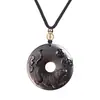 Collar con Colgante de Hebilla de la Paz de Obsidiana Hielo Signo del Zodíaco para Hombre Collar para Mujer Año del Zodíaco Tigre Colgante Patronus