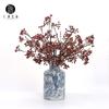 Venta directa de fábrica 3 horquillas rama pequeña de granada imitación Fruta de acebo Rama seca baya pequeña flor de fruto abundante arreglo floral decoración del hogar
