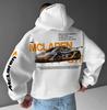 Sudadera con capucha de la serie de coches retro transfronterizos estadounidenses, primavera y otoño de 2025, nueva chaqueta con capucha holgada con forro polar