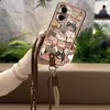 Adecuado para Funda de Teléfono Móvil Huawei Diagonal Moderna de Silicona Creativa con Correa de Muñeca Refrigerante Cubierta Suave de Borde Completo Nueva Bolso de Hombro Versión Q