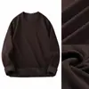 Camiseta de Manga Larga para Hombre de Terciopelo Zorro Plateado de 420g, Top Engrosado con Forro Polar, Cuello Redondo, Camiseta Base, Ropa Interior Térmica de Color Sólido para Otoño e Invierno
