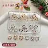 Conjunto de Acessórios para Nail Art de Guirlanda de Natal com 6 Compartimentos Popular Transfronteiriço Liga de Metal Tridimensional Incrustada com Diamantes e Pérolas Strass de Unha Vestíveis DIY