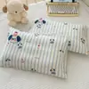 Fronha de algodão puro com gaze de camada dupla para crianças 30x50 conjunto de dois, fronha de algodão com bordado de toalha 40x60 capa para enchimento de travesseiro