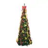 Suministro transfronterizo en stock de árboles de Navidad plegables, árboles tipo pagoda, árboles decorativos iluminados telescópicos de pie para hoteles, centros comerciales y uso doméstico