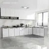 Gabinete simple para uso en alquiler, gabinete de cocina, gabinete con fregadero de acero inoxidable, gabinete para estufa, todo en uno, construcción totalmente de acero