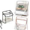 Bolsa colgante para ropa de baño, soporte de pared para teléfono de ducha en el baño del hogar sin taladro, bolsa de almacenamiento transparente impermeable para dormitorio