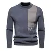 Venta caliente transfronteriza directo de fábrica moda cuello redondo suéter holgado suéter base suéter para hombre