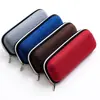 Estuche rectangular de moda para gafas, Estuche negro para gafas de sol, Estuche para gafas con tapa abatible y cremallera
