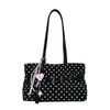 Bolso de lunares fresco, dulce y lindo, nuevo modelo 2026, elegante y de alta calidad, casual, gran capacidad, bandolera de alta apariencia