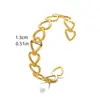 Pulseira de Aço Titânio Amazon, Não Desbota, Pulseira Ajustável de Aço Inoxidável para Mulheres, Sensação Exagerada de Alto Padrão, Pulseira Aberta Atacado
