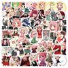 50 pegatinas de juego de espías pegatinas de cuenta de computadora y teléfono móvil pegatina de anime familia de espías