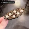 Presilha de cabelo de pérola cor champanhe claro estilo coreano, novo modelo feminino com strass, presilha lateral para a parte de trás da cabeça, presilha para franja reta