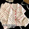 2026 Nuevos Pijamas Infantiles de Manga Corta y Pantalón Largo Estilo Delgado Ropa de Casa de Verano para Niñas Juego de Tres Piezas de Algodón Nube