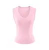 Camisola Cinza com Decote V para Mulheres, Novo Modelo Verão 2026, com Lindo Design nas Costas, Adequada para Usar por Cima, Disfarça as Gordurinhas Laterais, Pode ser Usada como Camada Base, Top sem Mangas