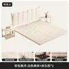 Cama Flotante de Hierro Forjado, Diseño Moderno Simple para Dormitorio del Hogar, Cama Matrimonial para Alquiler, Cama de Hierro Forjado con Marco de Hierro Reforzado y Acolchado Suave Suspendido