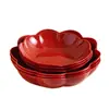 Plato Grande de Fruta Roja para Ocasiones Festivas, Bol para Fruta para Uso en Casa, Ensaladera, Caja de Dulces, Frutos Secos y Snacks, Regalo de Inauguración