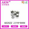 602Xzz 693/2.5Zz 2.5*8*4 Rodamientos Miniatura de Alta Precisión, Bajo Ruido, Larga Vida, Alta Velocidad
