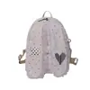 Mochila Shuai Mi Home Estilo Coreano con Puntos Orejas de Conejo Encaje de Estrellas para Estudiantes Mujeres, Gran Capacidad, Linda y Elegante para Viajar al Trabajo