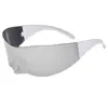 Nuevas Gafas de Sol de Una Pieza con Montura Cuadrada Tendencia Europea y Americana Gafas Sexy Hip-Hop Y2K Gafas Cyberpunk Venta al por Mayor