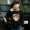 Camiseta base de algodón puro para niños, fina, para primavera y otoño, modelo nuevo 2026, camiseta de manga larga para niños súper elegante