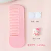 Peine Ancho Macaron Color Sólido, Peine Desenredante Rectangular, Peine de Estilismo para el Cabello Dibujos Animados Lindos DIY Transfronterizo