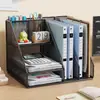 Estante de archivos de gran capacidad para escritorio, organizador de documentos multicapa, estante de almacenamiento para escritorio de oficina, organizador de carpetas