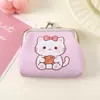 Linda Caricatura Gato Durazno Billetera para Monedas Bolsa Sorpresa Mini Bolsita para Monedas Bolsa de Almacenamiento para Auriculares Labial Muñeco de Máquina de Garra Regalo