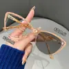Gafas Graduadas que Cambian de Color con Lentes Fotocromáticas, Elegantes Monturas Ojo de Gato, Modernas Gafas Negras con Filtro de Luz Azul para Uso en Interiores y Exteriores
