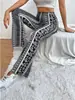 Pantalones Casuales Estampados de Pierna Ancha Ajustados de Alta Elasticidad Estilo Bohemio Europeo y Americano para Primavera 2026 Amazon Aliexpress