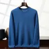 Suéter de Cachemira para Hombre Otoño e Invierno Cuello Medio Alto Manga Larga Jersey Capa Interior Tejido Capa Base Lujo Ligero Casual de Negocios