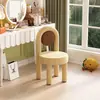 Silla de maquillaje moderna, silla de comedor macaron, silla de tocador para dormitorio de niñas, taburete de tocador de lujo ligero nórdico para el hogar