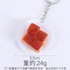Chaveiro de Prato de Comida Simulada Pvc Miniatura Prato de Comida Simulado Cozinhar Brinquedo de Faz de Conta Restaurante Pequeno Presente