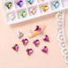 Mayorista Fabricante Corazón Melocotón Torcido Fondo Puntiagudo Cristal Diamante Vidrio Pedrería DIY Ropa Carcasa Teléfono Móvil Pegatina Arte de Uñas Joyería de Diamantes
