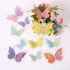 Papel Tapiz Decorativo Estéreo Mariposa Recortada en 3D Transfronteriza Doble Capa Textura Metálica Mariposa Simulada Mixta Pegatina de Pared