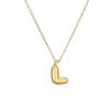 Collar con colgante de 26 letras inglesas chapado en oro y cobre de Aogu, venta transfronteriza, cadena de clavícula personalizada con nicho INS para mujer