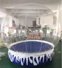 Bola de Nieve Inflable Navideña, Exhibición de Evento de Decoración Festiva en Centro Comercial, Modelo Inflable para Ceremonia de Inauguración, Casa Burbuja Transparente de Exhibición