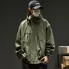 Chaqueta con capucha impermeable y cortavientos para hombre transfronteriza, diseño unisex inspirado en la dopamina, ropa de trabajo exterior versátil y de corte holgado