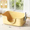 Bandeja sanitaria para gatos semi-cerrada extragrande, elevada para prevenir salpicaduras y olores, especialmente diseñada para gatos Maine Coon corpulentos