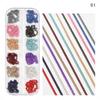 Cadena de decoración de uñas transfronteriza de 34 colores japoneses con taladro, cadena decorativa de metal para uñas, decoraciones para uñas