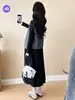 Jq Jingqi Ropa de Maternidad 2026 Nuevo Vestido Conjunto de Dos Piezas para Mujeres Petites, Atuendo de Embarazo de Alta Gama, Conjunto de Otoño