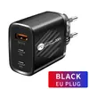 Cargador de teléfono móvil Doble C PD doble TIPO-C +1USB cabezal de carga multipuerto doble PDUSB cabezal de carga europeo y americano británico