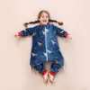 Mengqili Transfronterizo Ignífugo Franela Infantil con Pies Saco de Dormir Dibujos Animados Bebé Anti-patadas Pijama de Una Pieza Venta al por Mayor